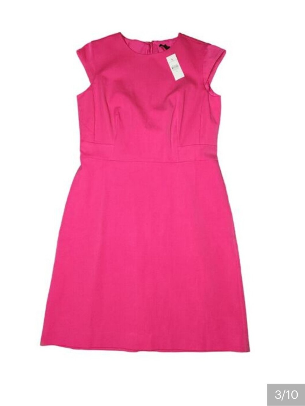 NWT Ann Taylor Hot Pink Cap Sleeve Mini Dress - Picture 2 of 4